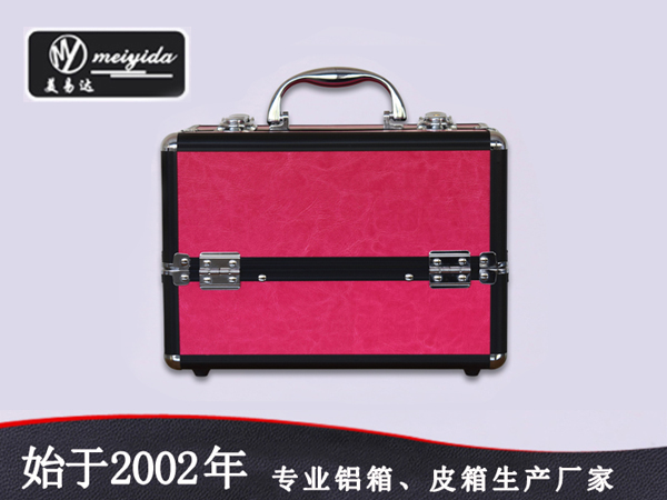 Rose red makeup carrying case